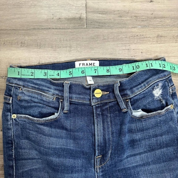 Frame Le High Skinny Jeans Redgrave Distressed Women's Size 26 - Picture 8 of 11